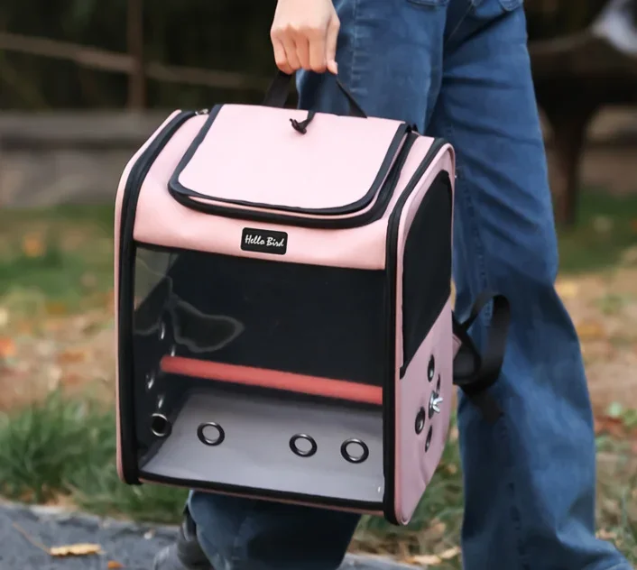 Bolsa para pájaros con palo de madera individual y accesorios para jaulas de loros - imagen 3