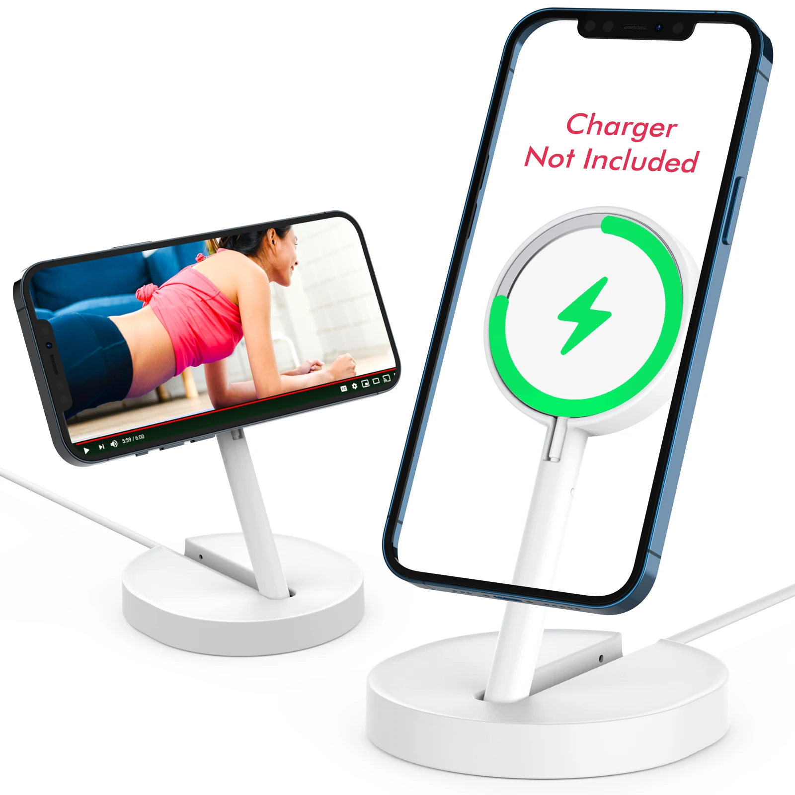 Para cargador Magsafe soporte de teléfono soporte ajustable para Iphone 15 14 13 12 Pro Max Huawei Samsung Oneplus Xiaomi 15 Pro