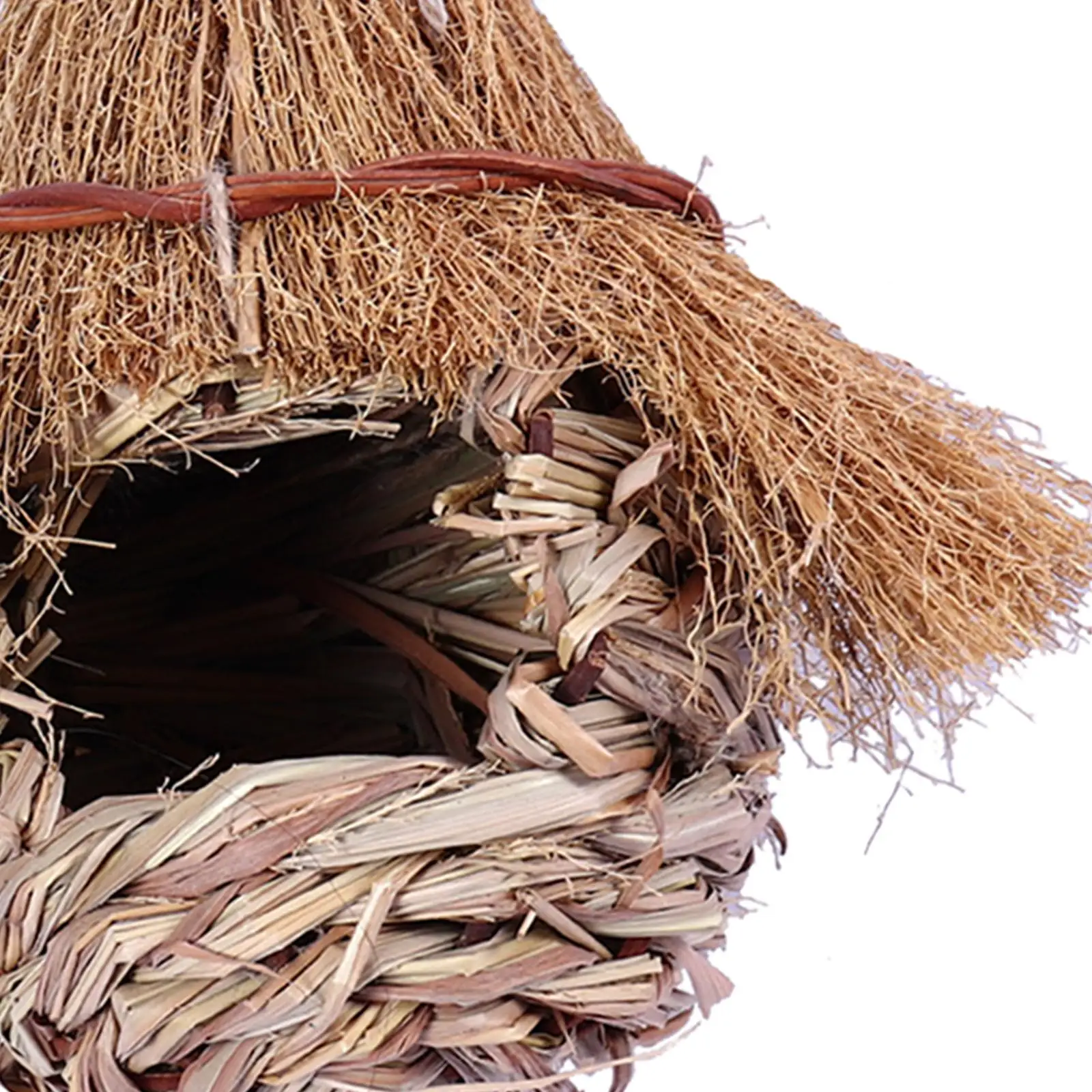 Hand Woven Hummingbird Nest Grass Birds Nest Shelter Hut Wren Finch Bird House for Outdoor Lawn Garden Decor Hand Woven Hummingbird Nest Grass Birds Nest Shelter Hut Wren Finch Bird House for Outdoor Lawn Garden Decor