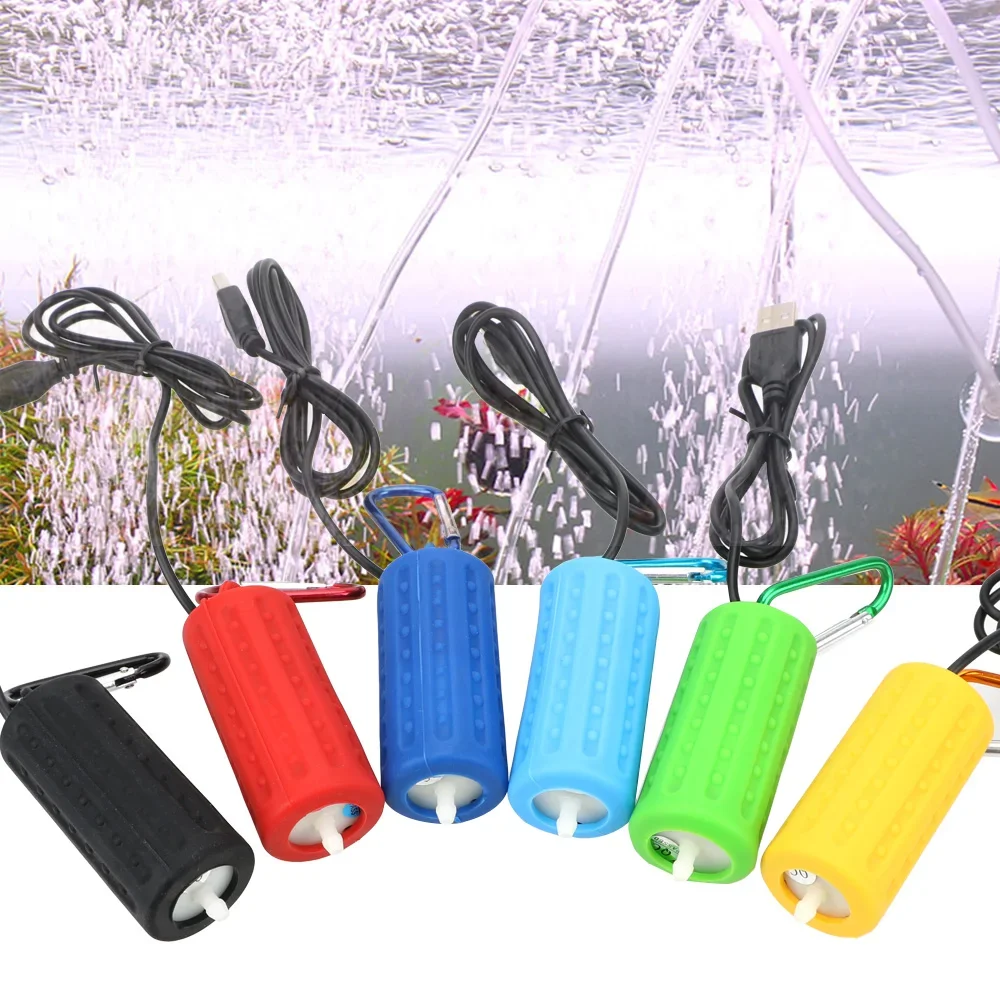 Bomba de aire de oxígeno para acuario, Mini filtro de terrario acuático USB, suministros de ahorro de energía silencioso portátil, accesorios para pecera