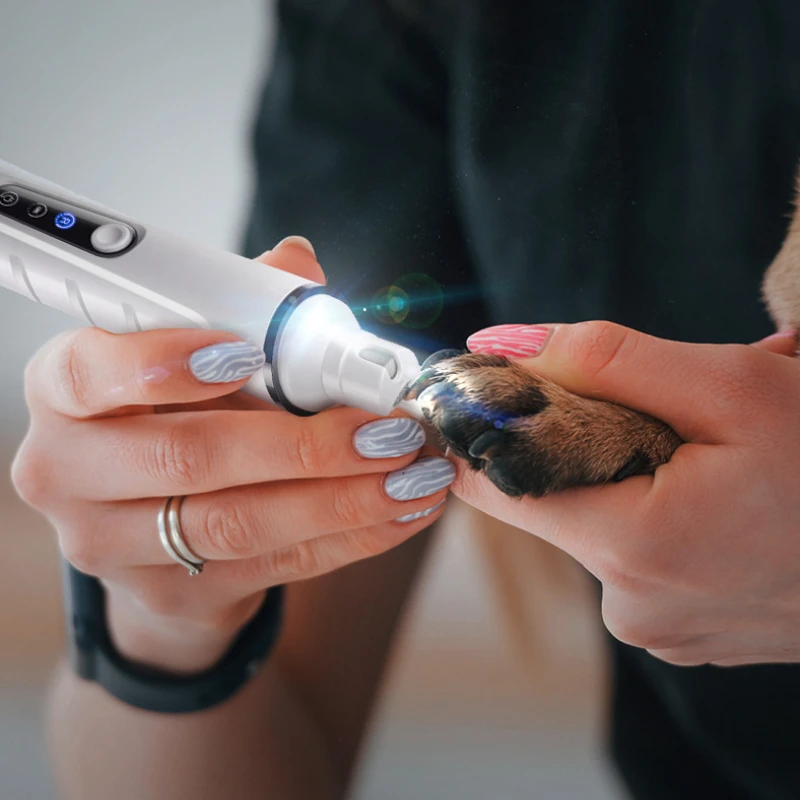 Cortauñas eléctrico con Luz LED para gatos y perros