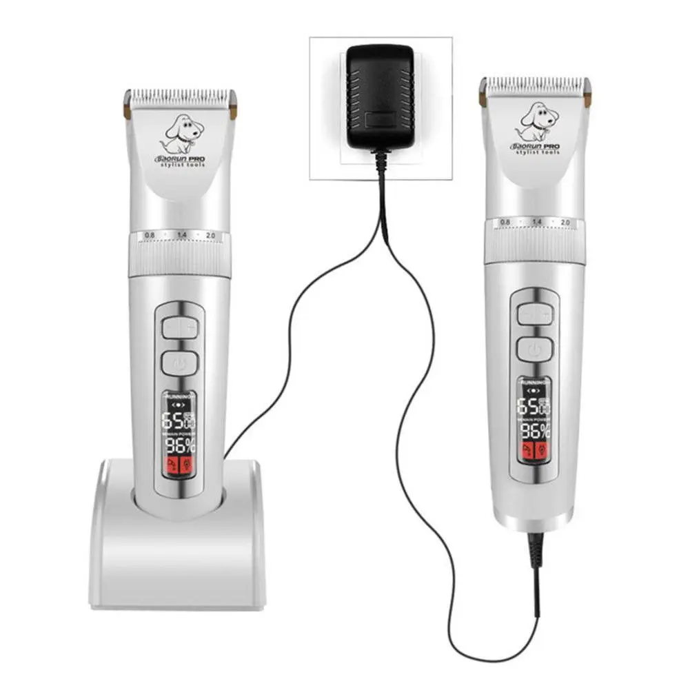 Baorun-cortadora de pelo para perros grandes P9, profesional, LCD, para mascotas, aseo eléctrico, pelo largo, conejo, Animal - imagen 5