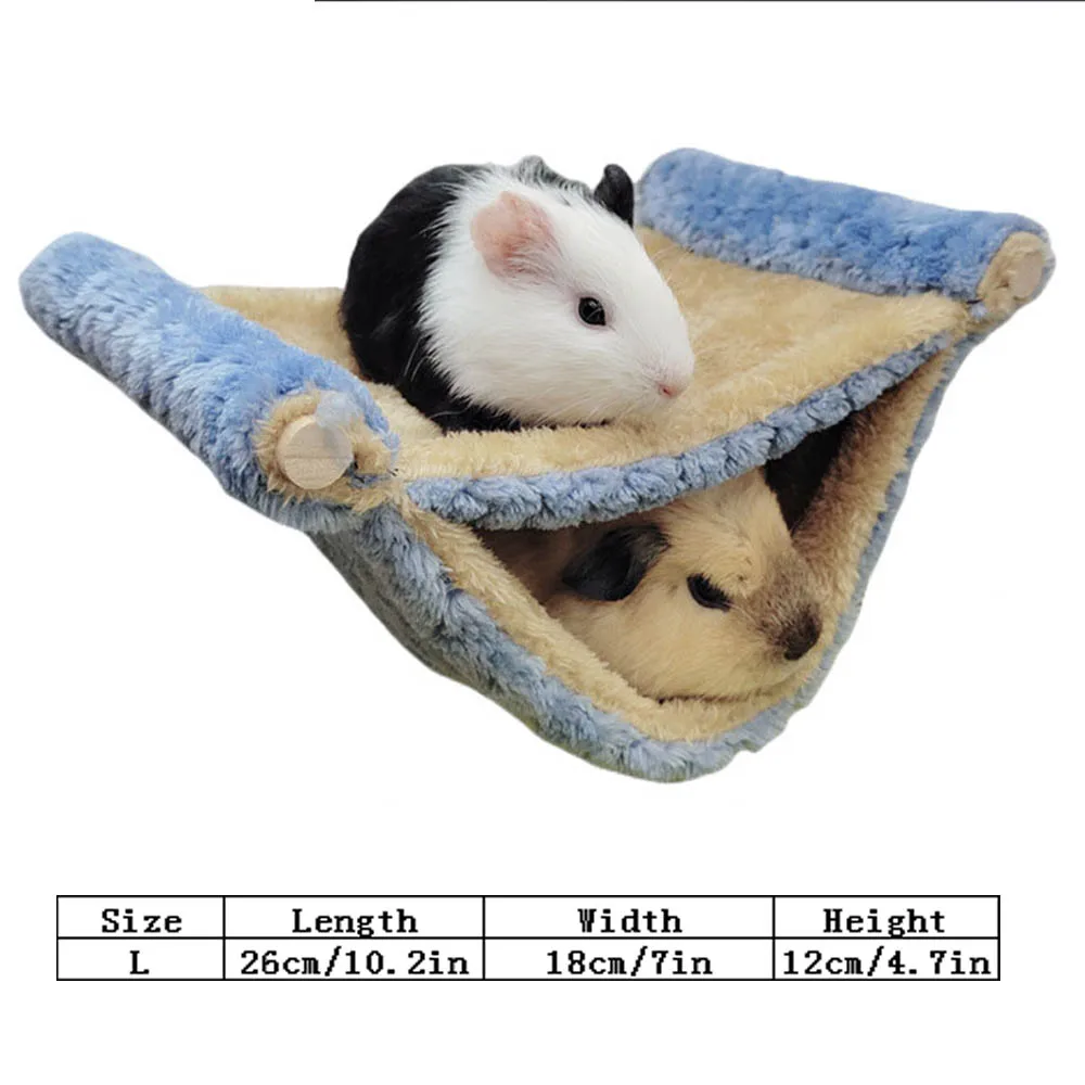 Hamaca cálida de invierno de doble capa para ratas, cama nido colgante acogedora para conejillos de indias, saco de dormir para ratas, camas colgantes para árboles, nido para hámster y mascotas - imagen 3