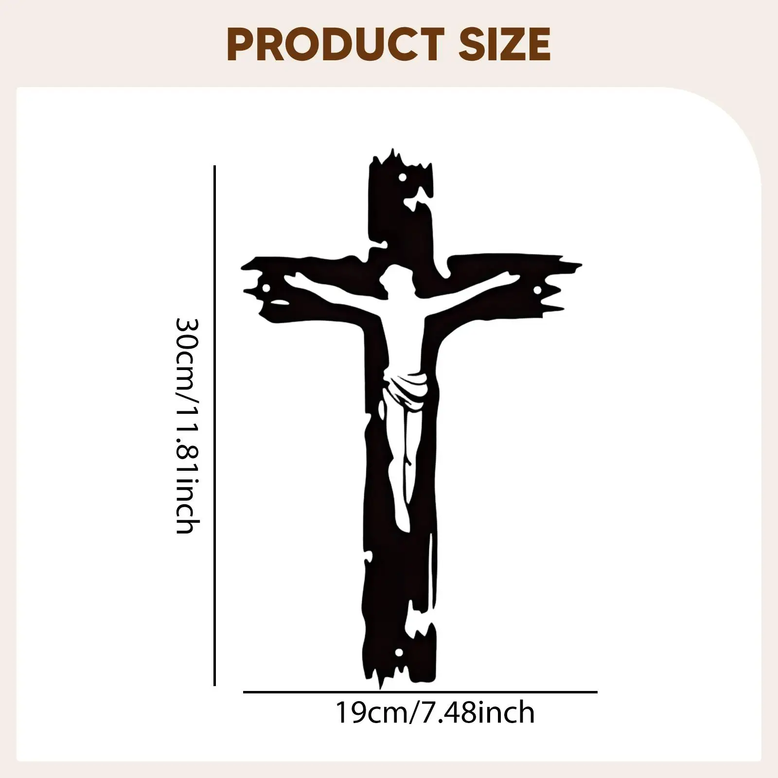 Cruz de Jesús para gatos y perros – Decoración religiosa colgante - imagen 4