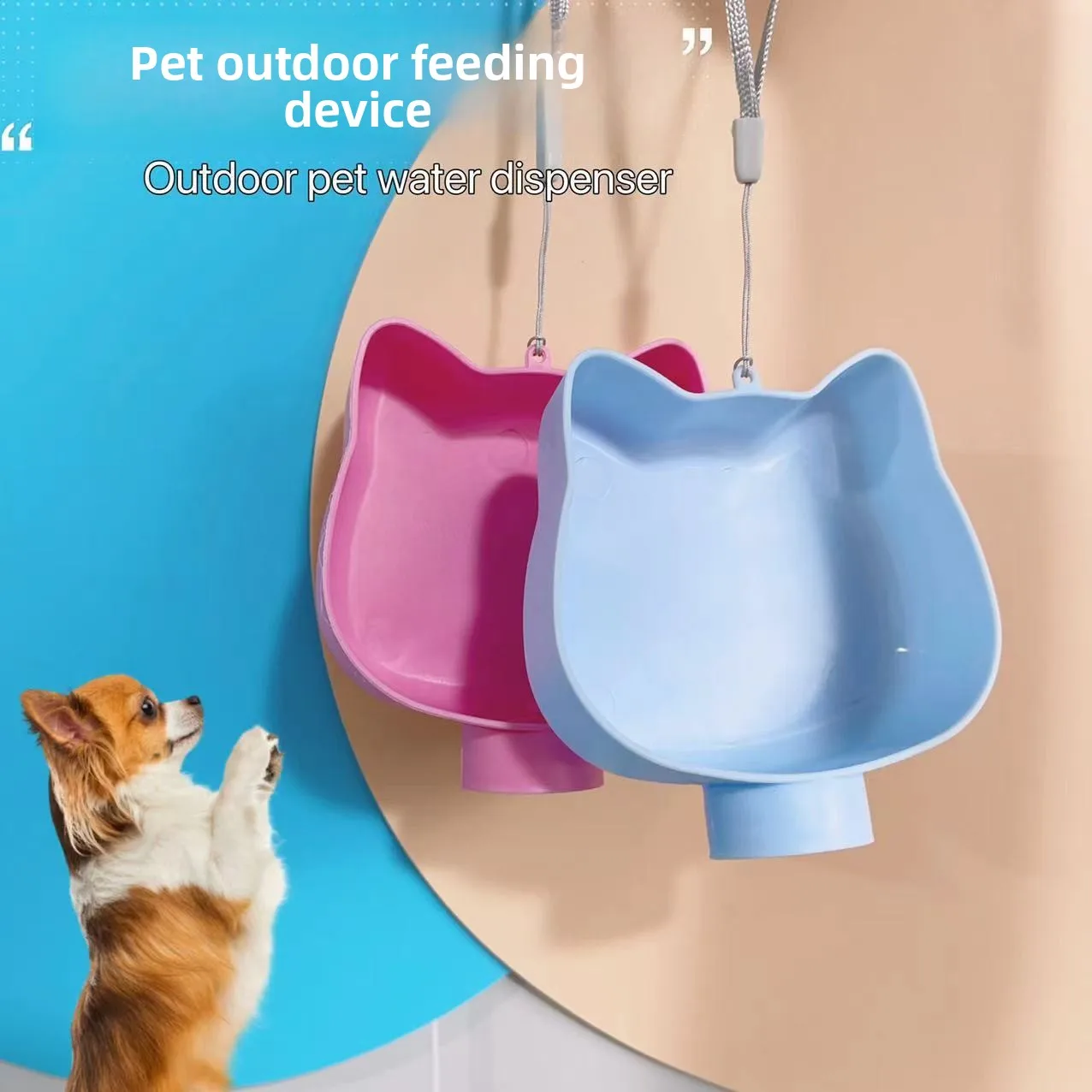 Botella de agua portátil para perros y gatos sin fugas