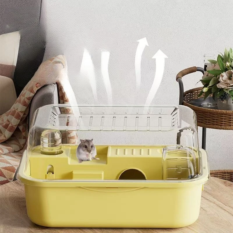 Jaula para hámster a prueba de masticar, accesorios grandes para hámster, jaulas y hábitats, tapa que se puede abrir con hojas acrílicas sólidas construidas - imagen 3