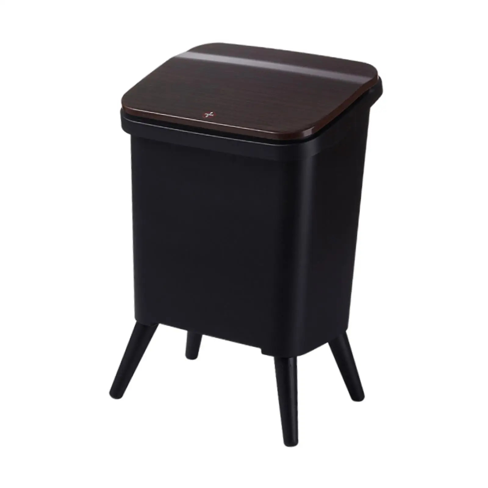 Bote de basura con patas, cubo de basura para interiores y exteriores, cesta de basura con tapa tipo prensa para dormitorio de Hotel, hogar debajo del fregadero - imagen 2