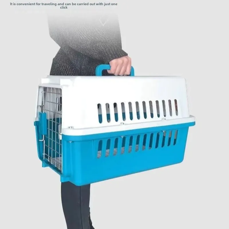 Equipaje de viaje para mascotas, jaula de plástico transpirable para salir, suministros de envío de gran espacio, producto, accesorios portátiles para transportar gatos - imagen 3