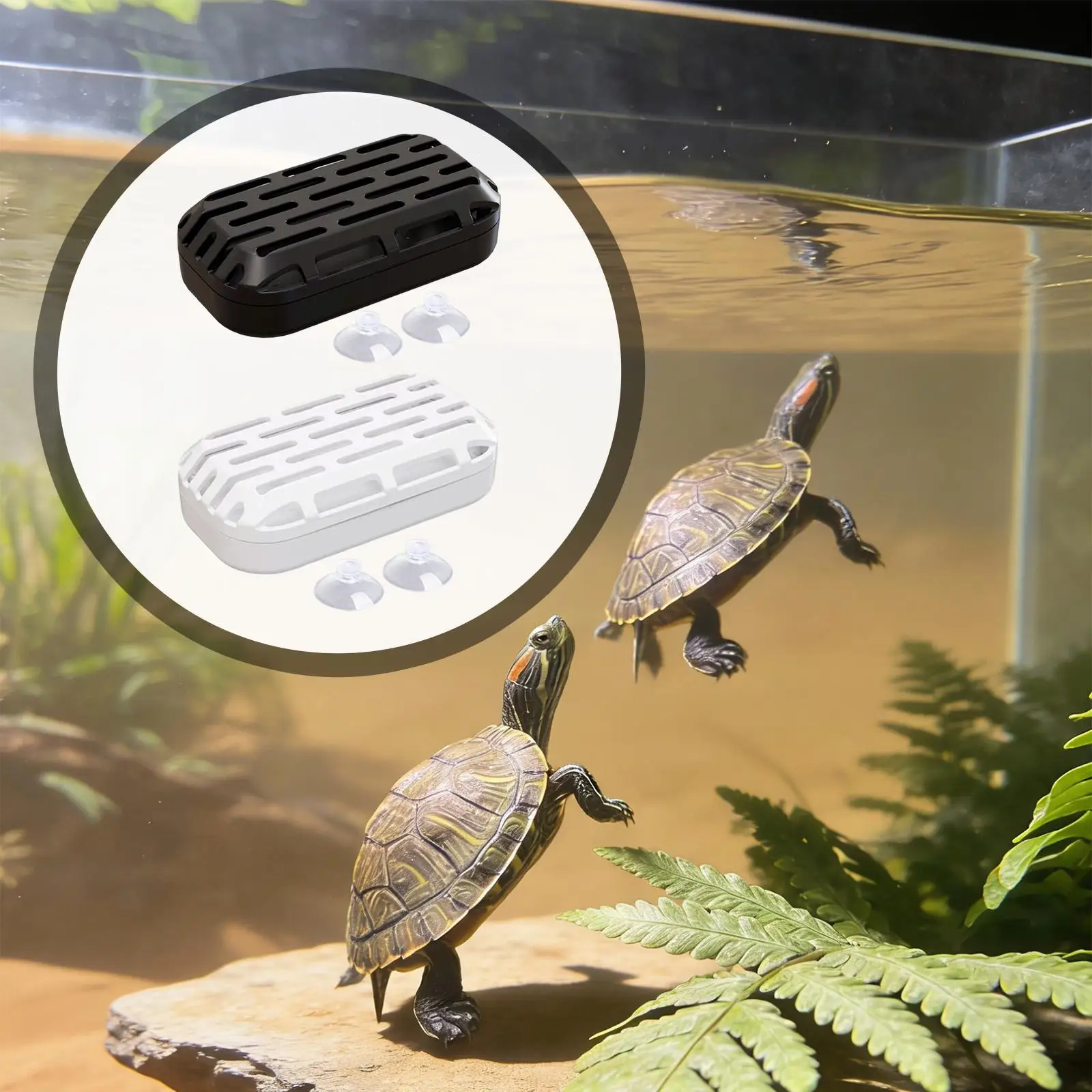 Accesorios para hábitat de tortugas, caja de recolección de residuos para terrario, mantenimiento de jaulas de tortugas secas y acuario - imagen 5