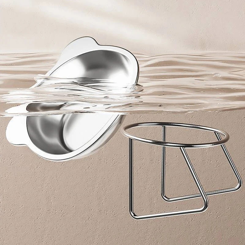 Cuencos para gatos elevados Protector de cuello inclinado Cuenco de comida para gatos Acero inoxidable 304 Resistente a roturas Elevado 15 ° Suministros para mascotas para cachorros y gatos - imagen 4