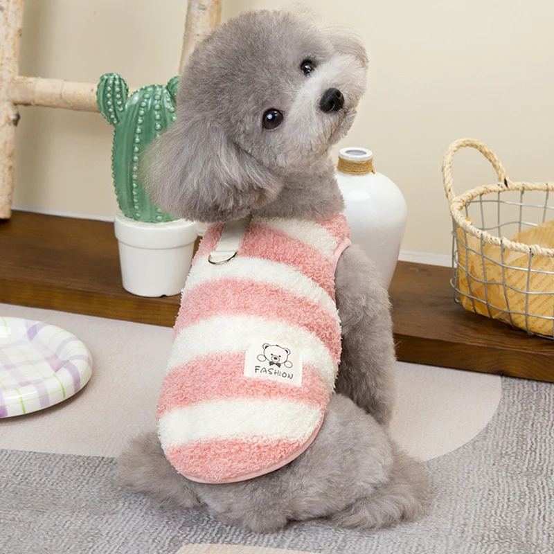 Winter Warm Pet Dog Clothes with D-ring Soft Cozy Dog Coat Chihuahua Yorkie Pet Clothes for Small Medium Dogs Pet Supplies - imagen 4