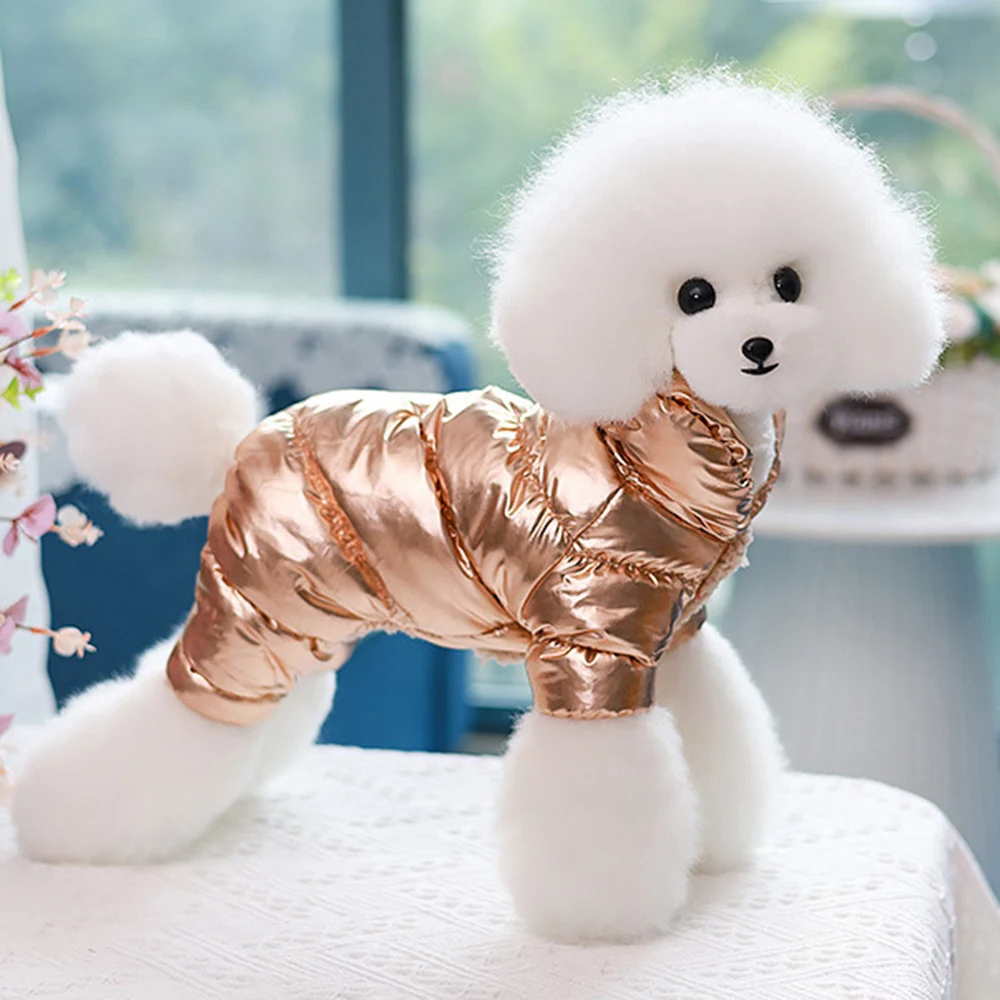 Monos impermeables para mascotas, ropa de invierno de lana para perros, abrigo con anillo en D para perros pequeños, ropa para cachorros Yorkshire Bichon, ropa para perros - imagen 3