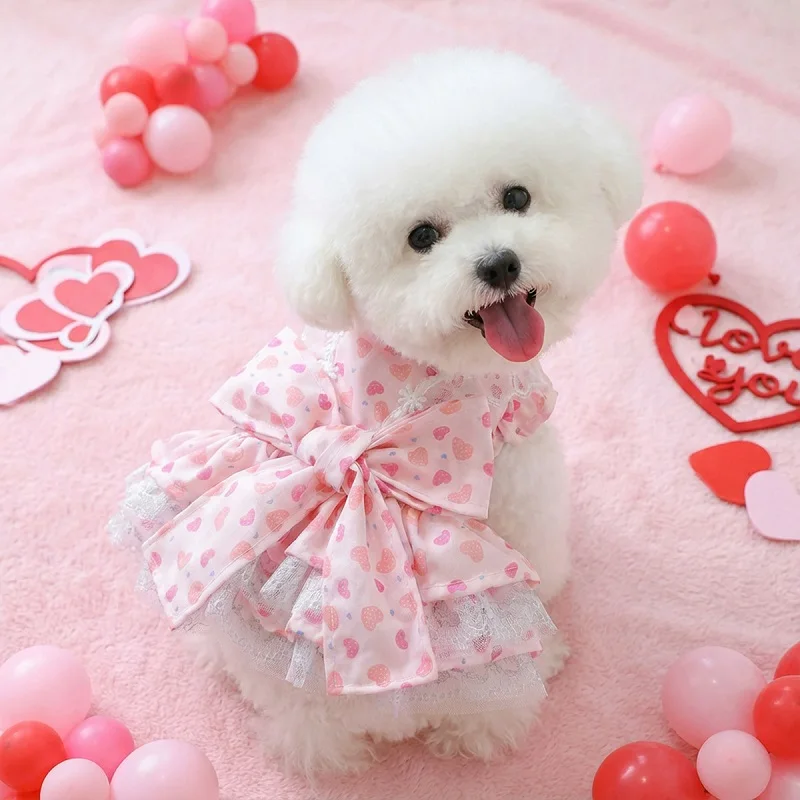 Vestido de Princesa para Chihuahua y Bichón – Veraniego con Lazo - imagen 2