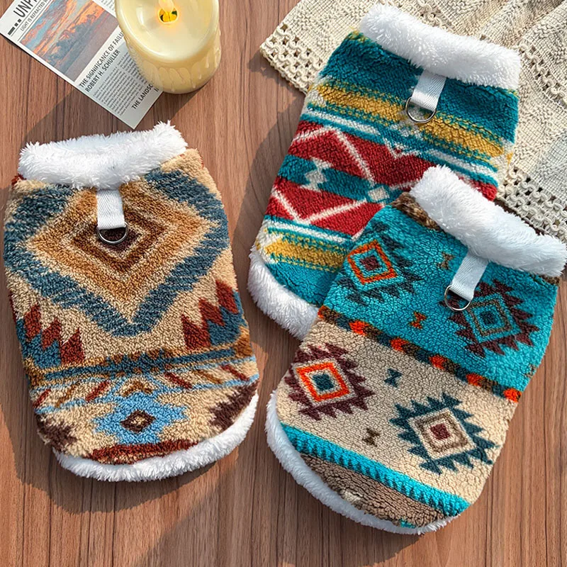 Ropa de lana para perros, sudaderas con capucha con estampado de invierno, disfraz de manga corta, jersey para cachorros, sudadera, ropa para perros pequeños, Chihuahua XXL - imagen 5