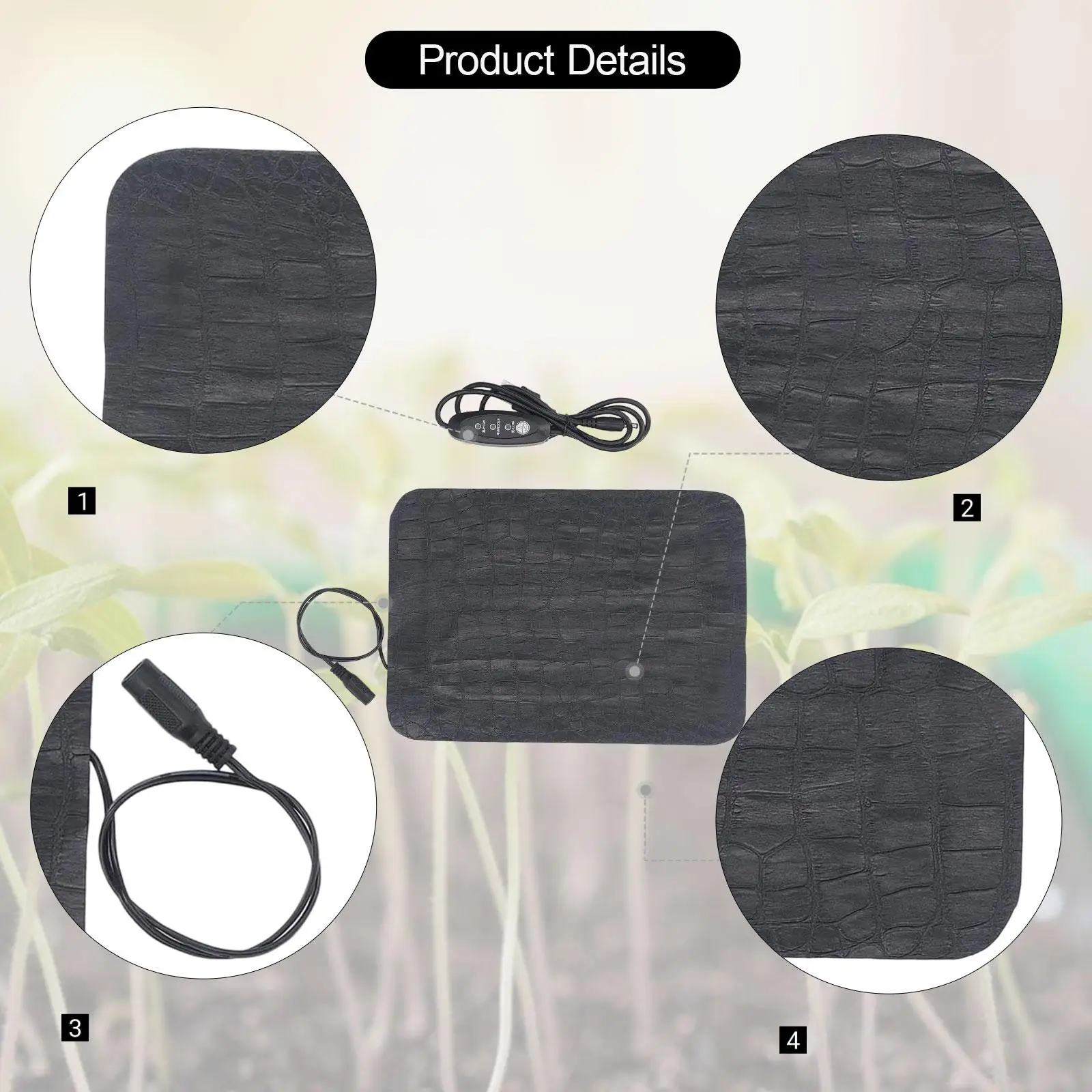 Seedling Heat Mat,Warming,Gardening,Brewing Plant Heating Mat Hydroponic Heating Pad for Home Germination Grow Seed Starter - imagen 5