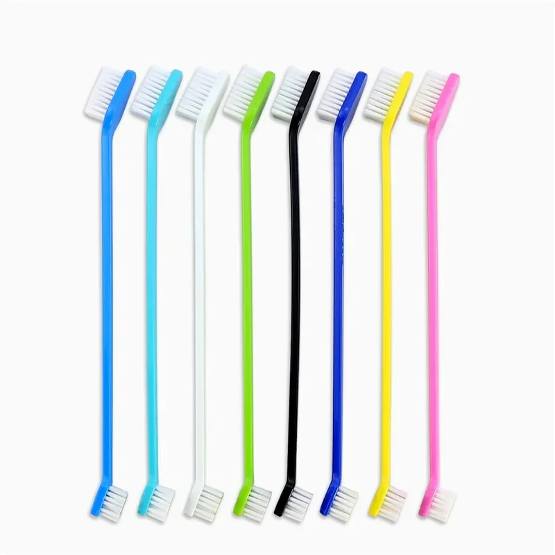 Cepillo de dientes súper suave para perros, cepillos de dientes de doble cabeza para perros, juego de cepillos de dientes para el cuidado de mascotas y gatos, suministros para limpieza de dientes de perros y mascotas - imagen 5