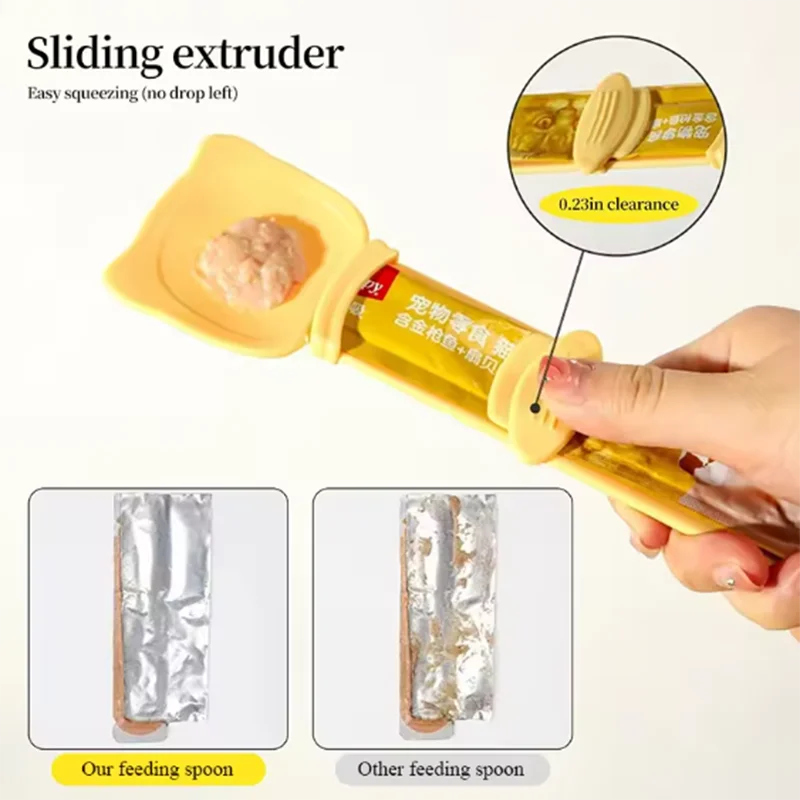 Cuchara dispensadora para comida húmeda de gatos – Mango largo