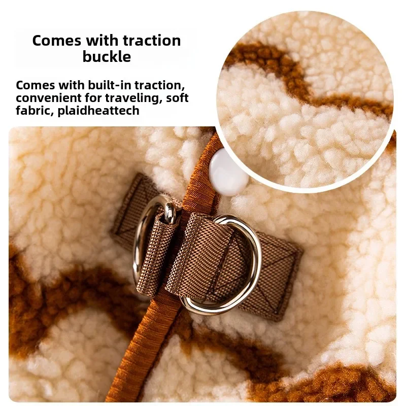 Ropa de lana para perros Bulldog, disfraz de rayas onduladas cálidas para invierno, chaqueta para mascotas para perros pequeños y medianos, accesorios para mascotas al aire libre - imagen 4