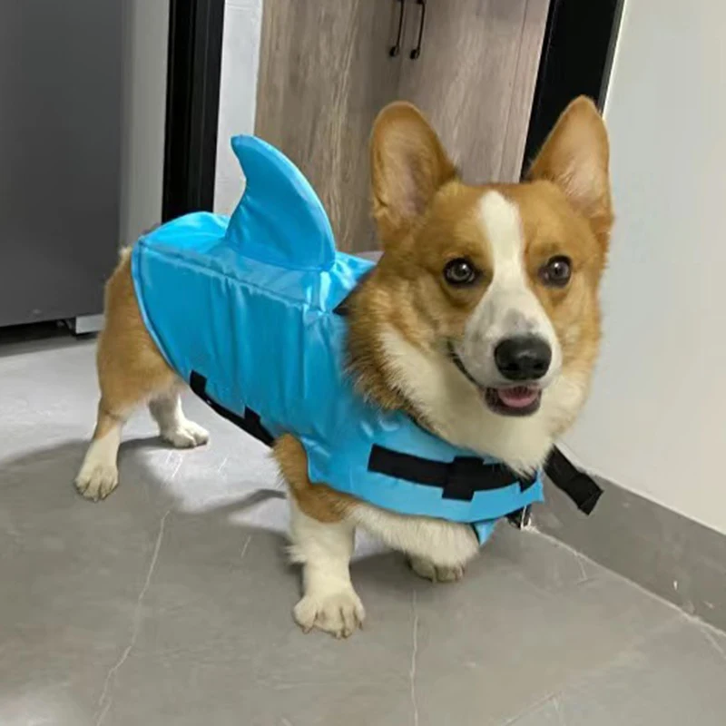 Traje baño ajustable perros mango rescate chaleco salvavidas verano mascotas