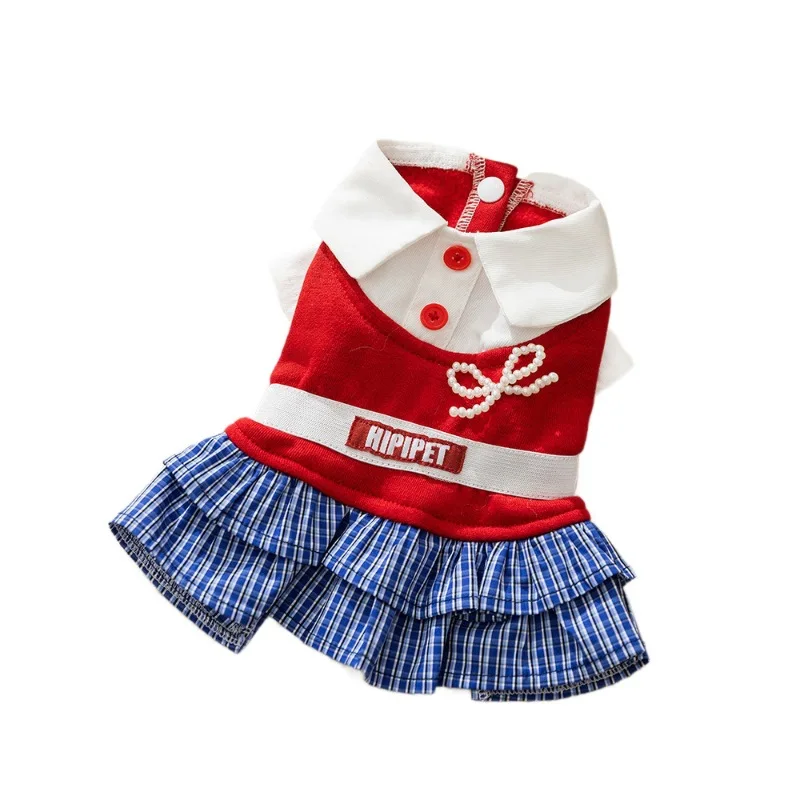 Otoño Invierno mascota falda vestido pareja traje para perros pequeños y medianos |   Ropa para clima frío para cachorros - imagen 5