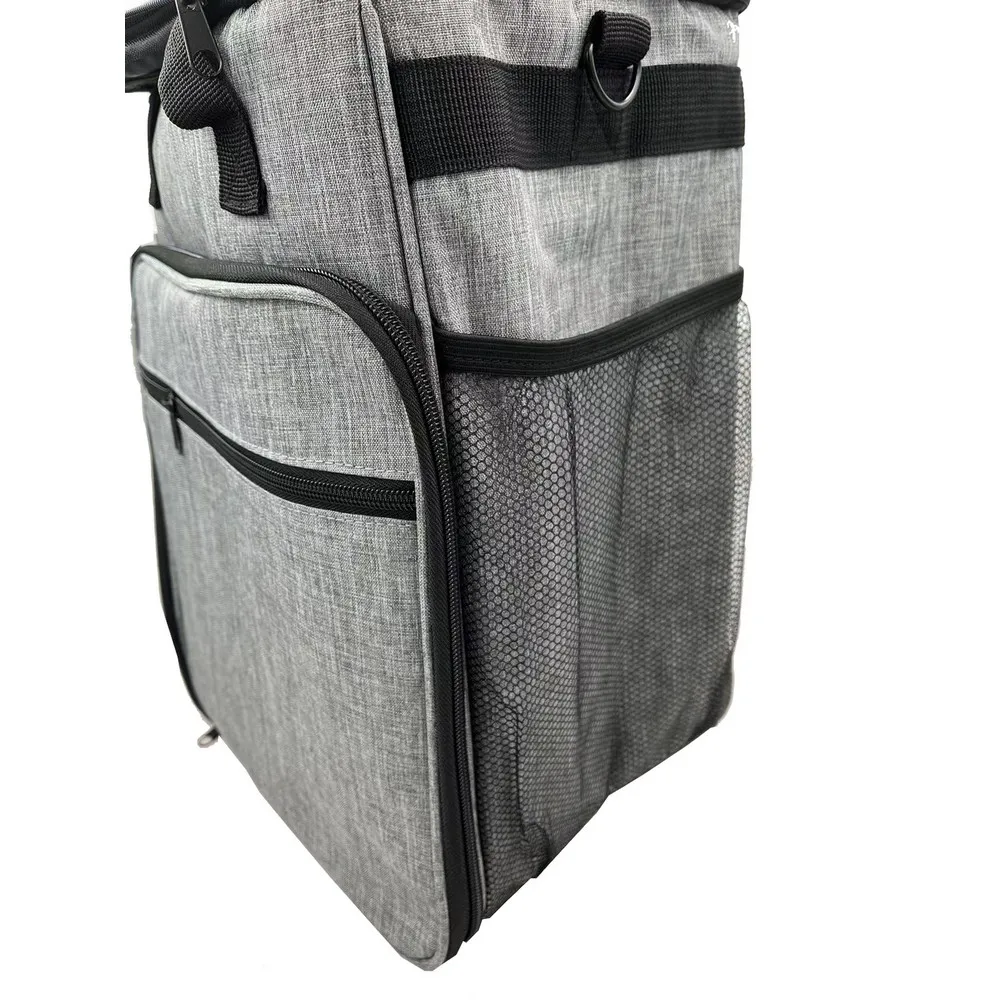 Bolsa organizadora de viaje para mascotas, mochila aprobada por la aerolínea, bolso de fin de semana, bolsillos de hombro, bolsa de almacenamiento de viaje al aire libre, estera - imagen 5