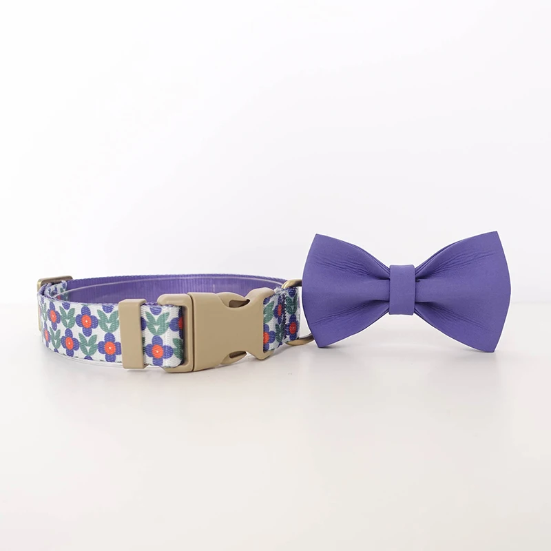 PLATTCO Collar de perro con estampado de nailon, conjunto de Collar ajustable para perros, productos para mascotas, placa con nombre grabada personalizada, suministros para mascotas PDC359 - imagen 3