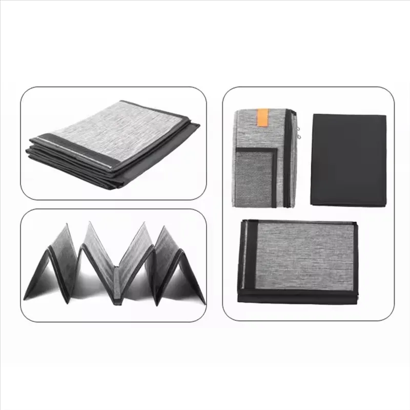 BOOTEELY-caja de arena plegable de tela Oxford para gatos, semicerrada, a prueba de salpicaduras, impermeable, almacenamiento compacto, inodoro para gatos - imagen 3