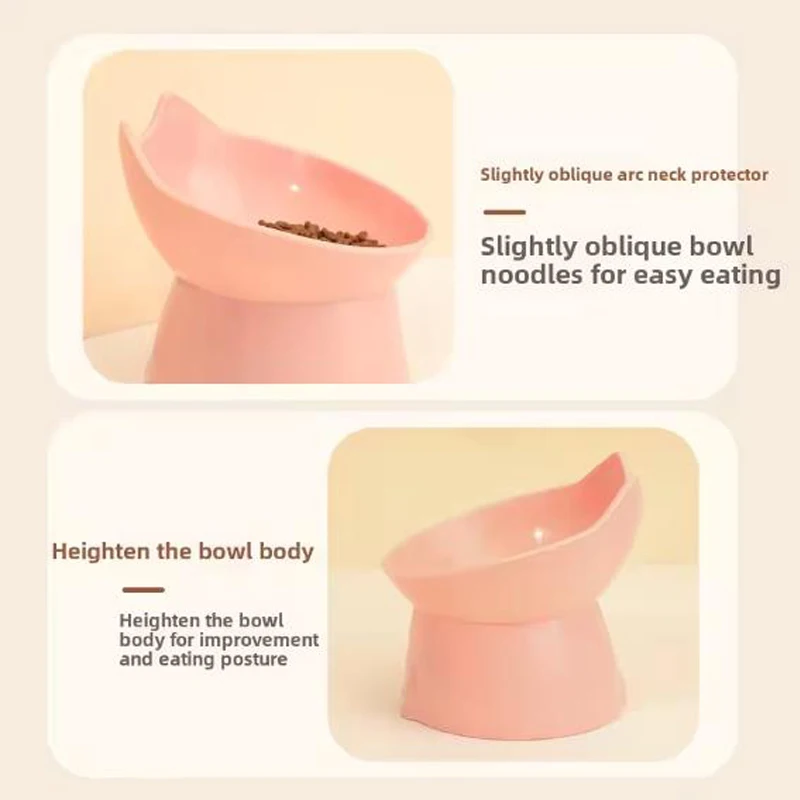 Cuenco elevado antivuelco para gatos y perros con protección de cuello - imagen 2