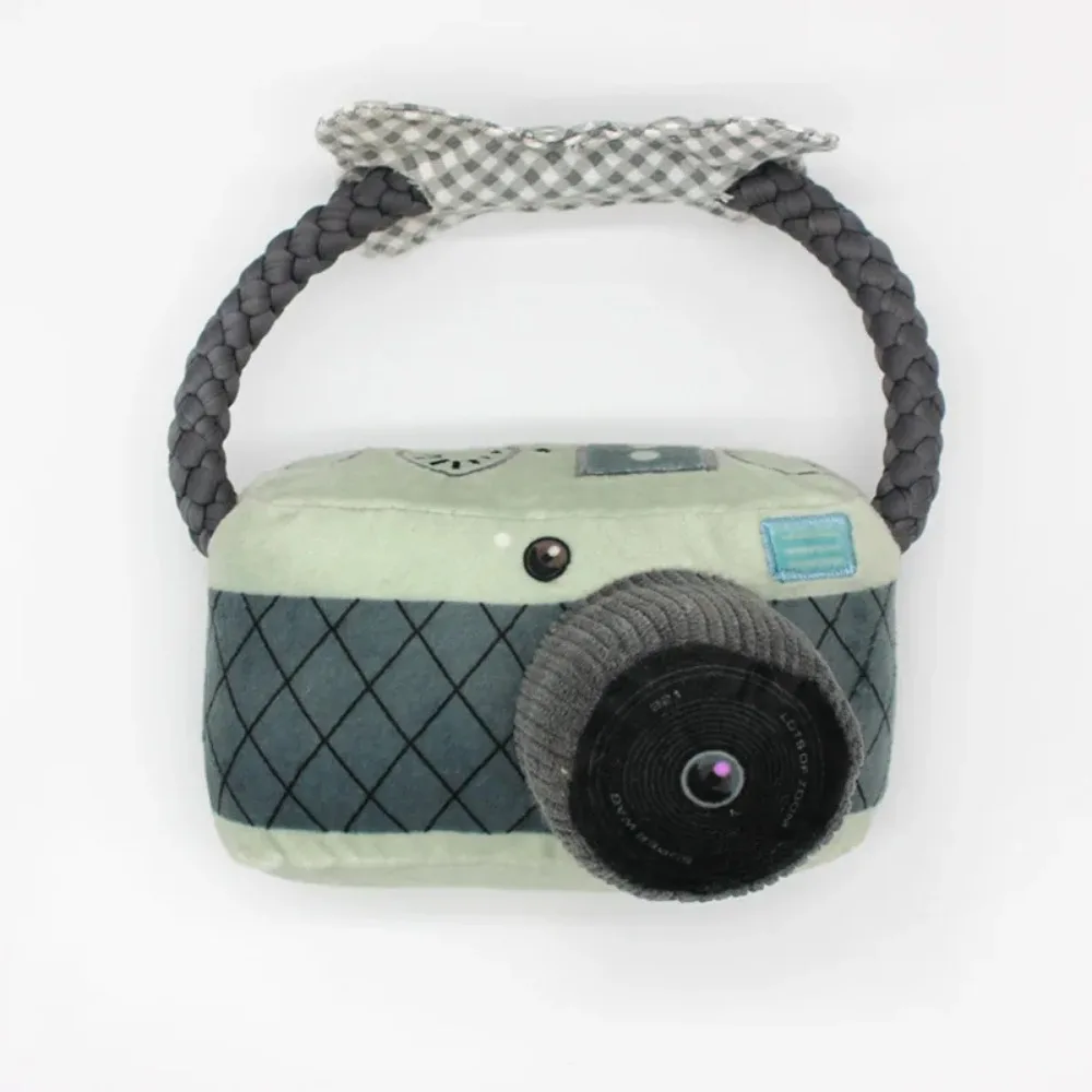 Cámara para perros de juguete, juguete con sonido de felpa para perros, accesorios de fotografía para mascotas, accesorios para perros pequeños - imagen 5