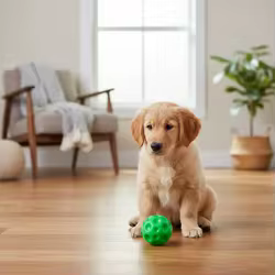 Pelota de Rugby para perro chirriante, juguete Molar resistente a mordeduras, pelota redonda cóncava, juguete interactivo para masticar para entrenamiento de cachorros