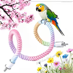 Poste de algodón con clip y cuerda – juguete para loros