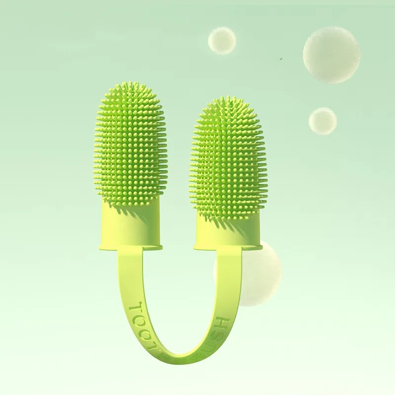 Cepillo de dientes súper suave para perros y mascotas, limpieza de dientes, cuidado del mal aliento, herramienta de cepillo de dientes de silicona no tóxica, suministros de limpieza para perros y gatos - imagen 2