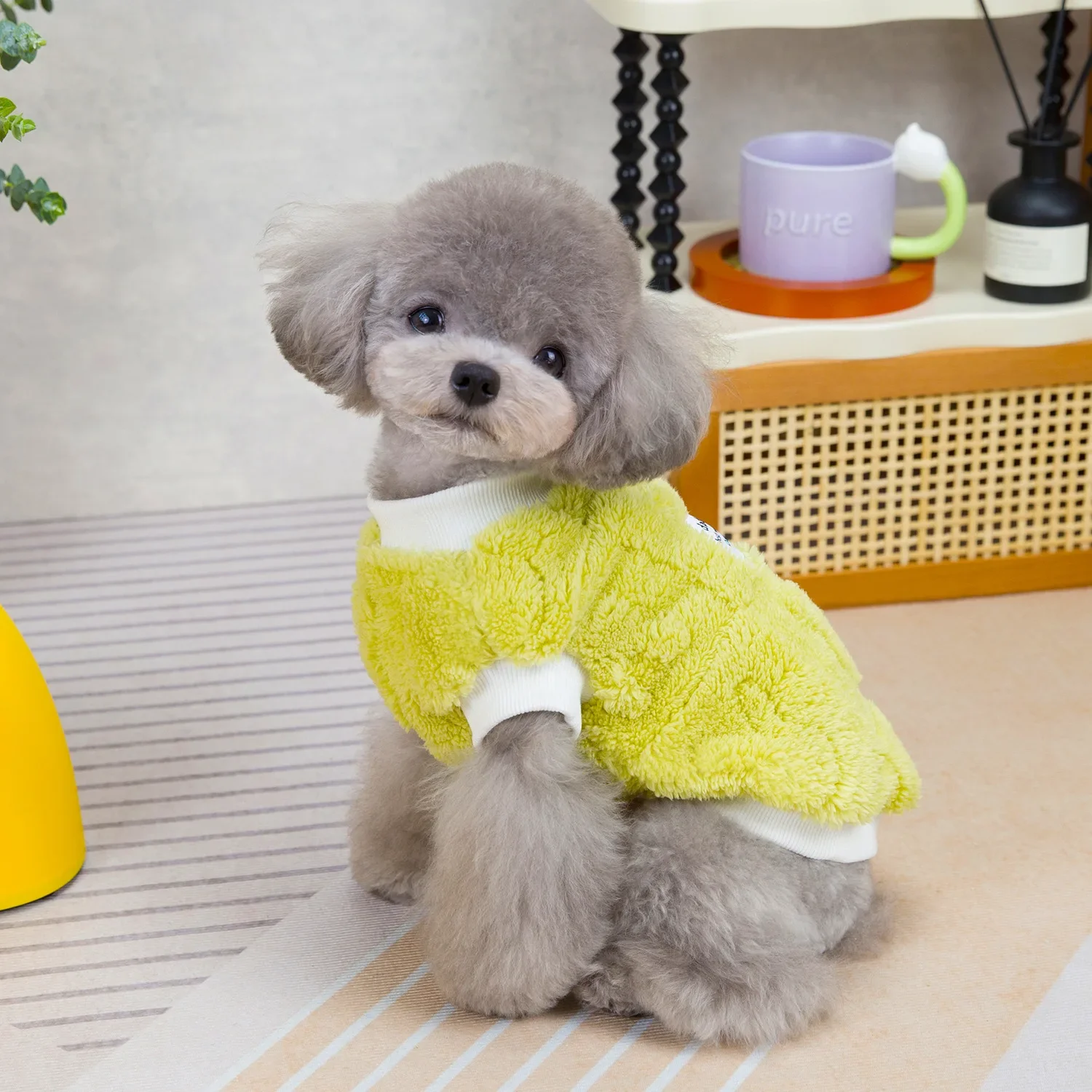 Ropa cálida de invierno para perros pequeños, chaqueta para gatos, ropa de peluche, disfraz de Bulldog Francés Shih Tzu, abrigos de Pug, trajes - imagen 5