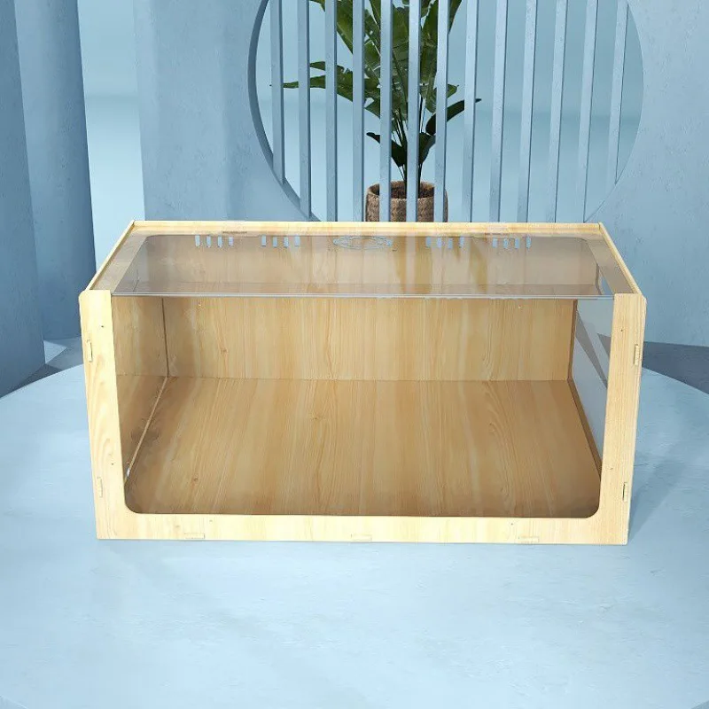 Caja de visualización súper transparente acrílica para hámster, oso de hilo dorado, caja ornamental de cría multifuncional, accesorios para productos para mascotas - imagen 2