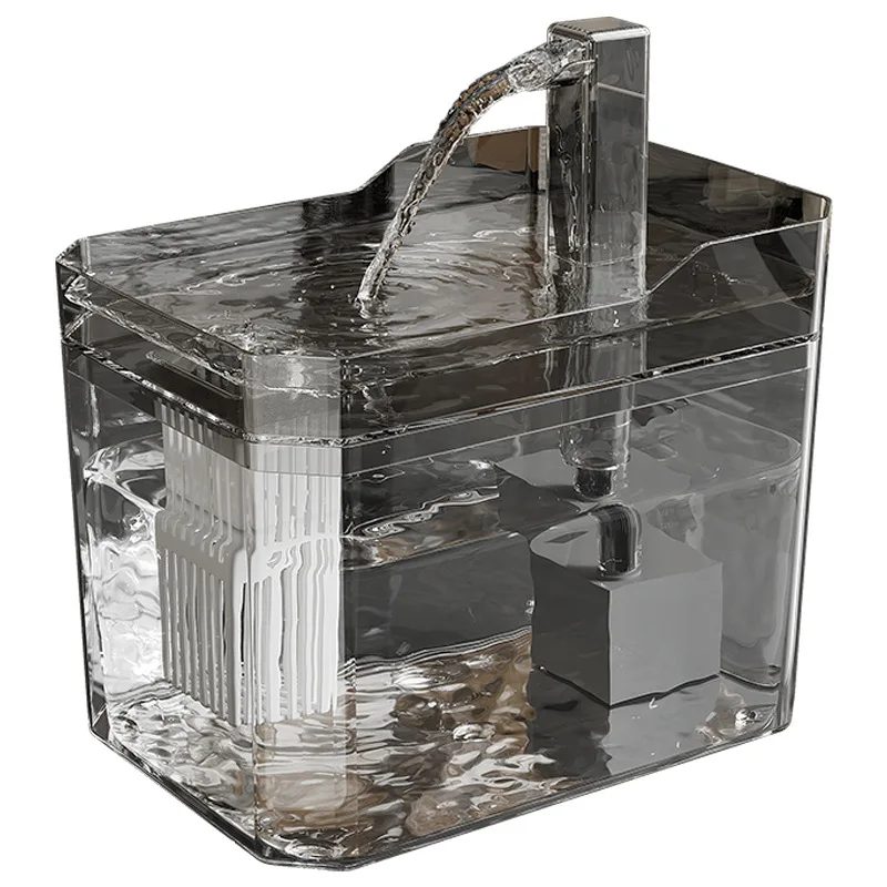 Fuente de agua para mascotas, filtro automático, bebedero eléctrico silencioso USB para gatos, bebedero de filtring de recircular de 1,5 l para gatos, dispensador de agua