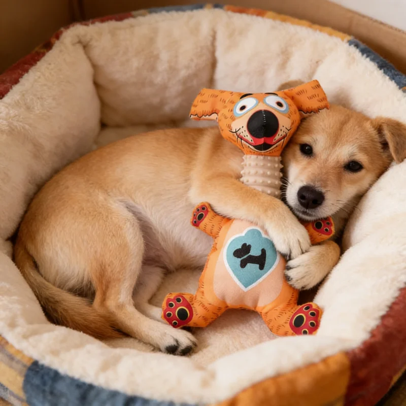 Juguete dental para perros con peluche resistente y sonido - imagen 3