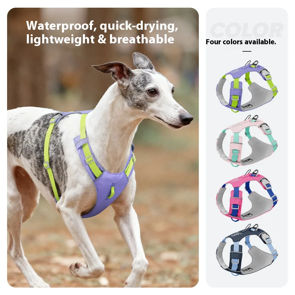 Arnés para perros a prueba de escape, ligero, malla transpirable de secado rápido con tiras reflectantes para perros pequeños, uso en exteriores