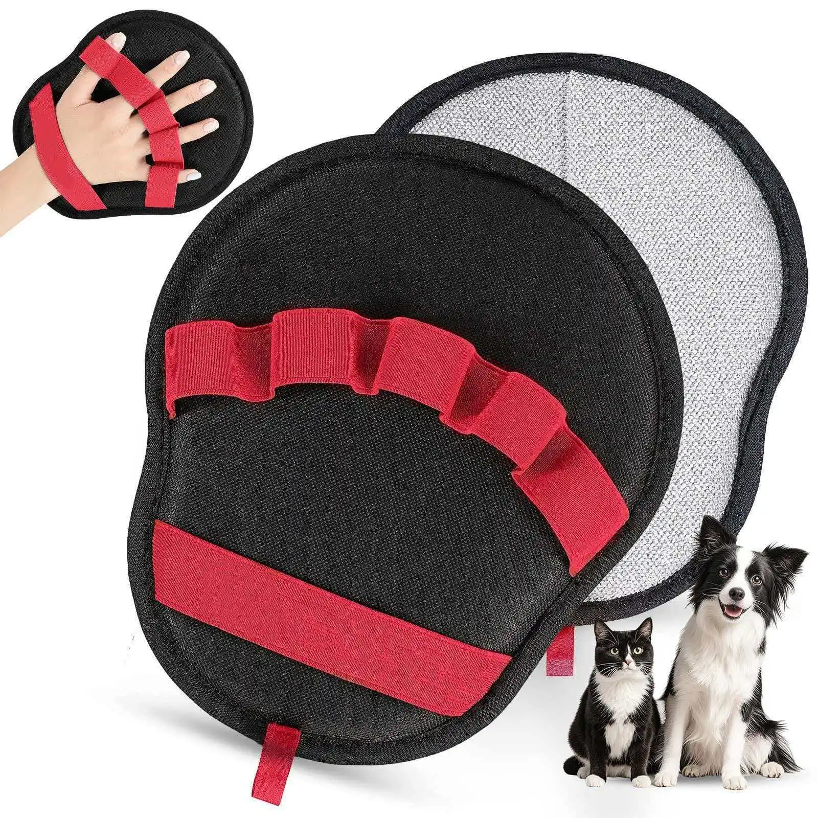 Guantes reutilizables para quitar el pelo y perros con cepillo mágico estático de 5 dedos, adecuados para muebles, alfombras, ropa, adhesivo estático