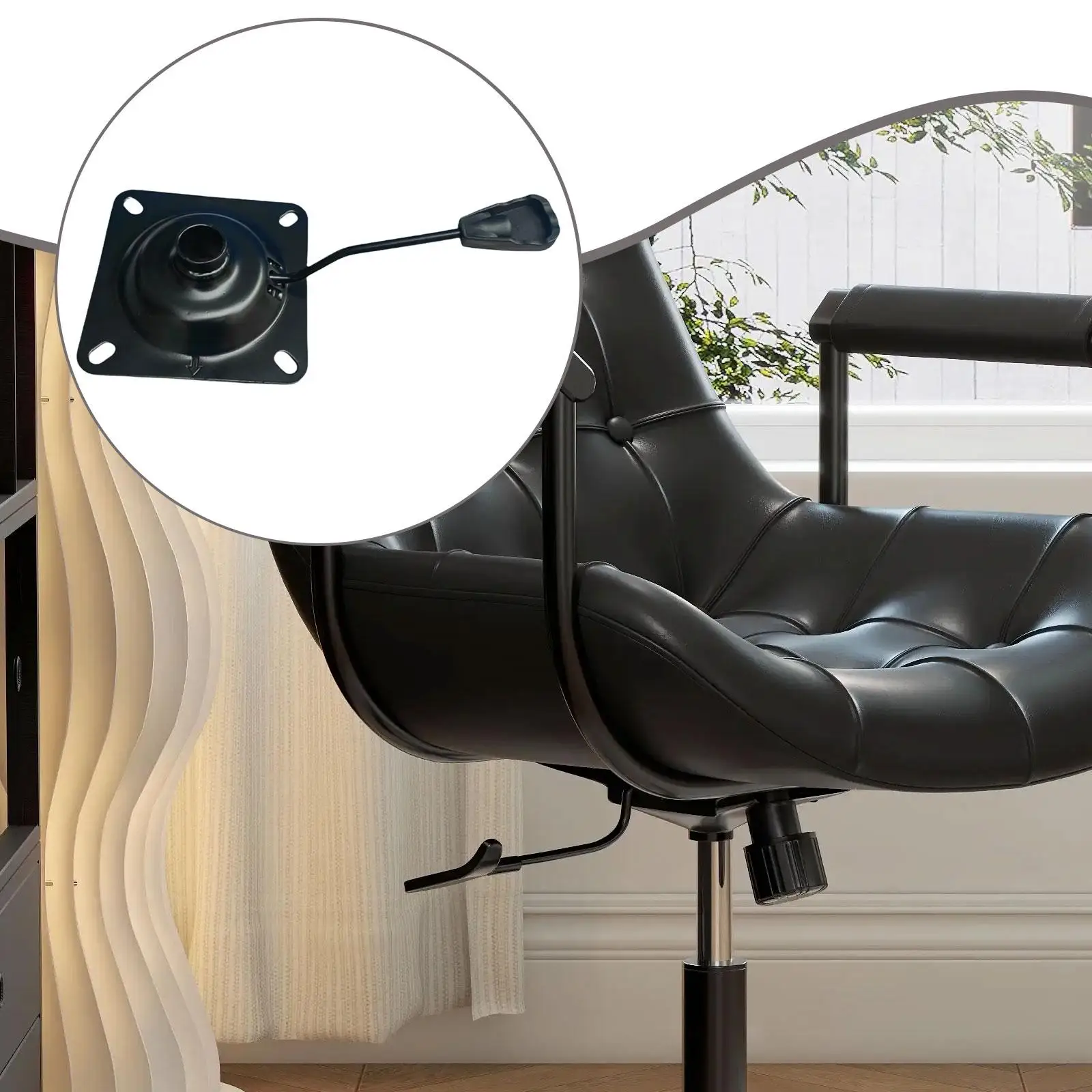 Mecanismo de asiento de Control de inclinación para silla de oficina, Base de silla ajustable en altura, manija de palanca, reemplazo para sala de estudio y dormitorio - imagen 3