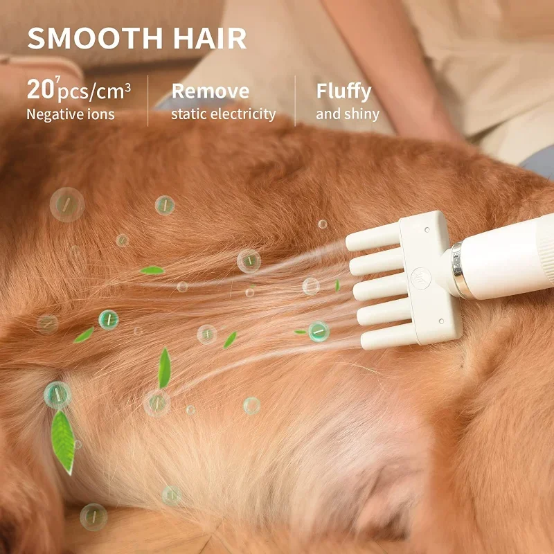 Uahpet-secador de pelo portátil para mascotas, dispositivo de mano con Control inteligente de temperatura, NTC, alta velocidad - imagen 5