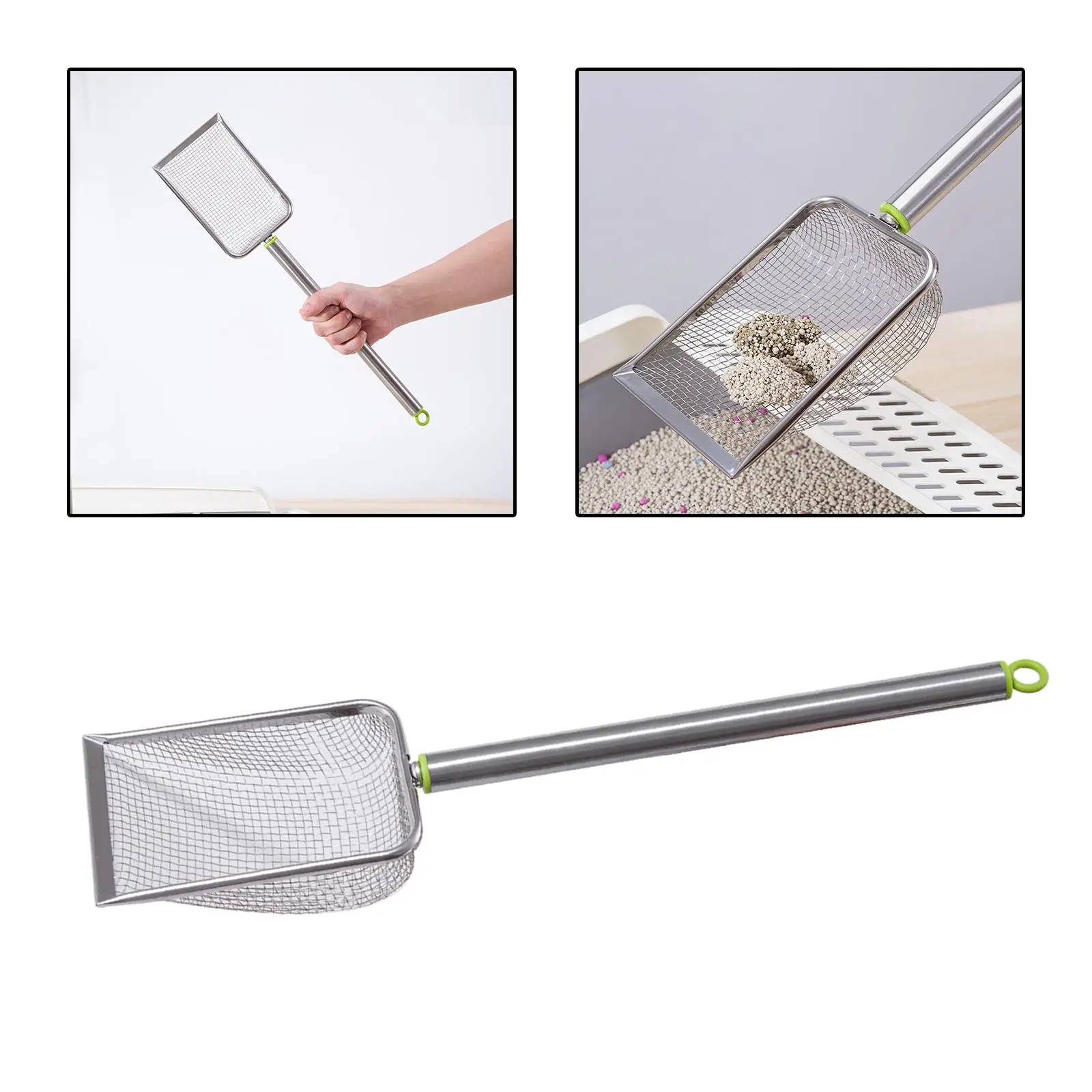 Cat Litter Scoop Long Handle Nonstick Pet Sand Waste Litter Mesh for Kitty Kittens Puppy Rabbits