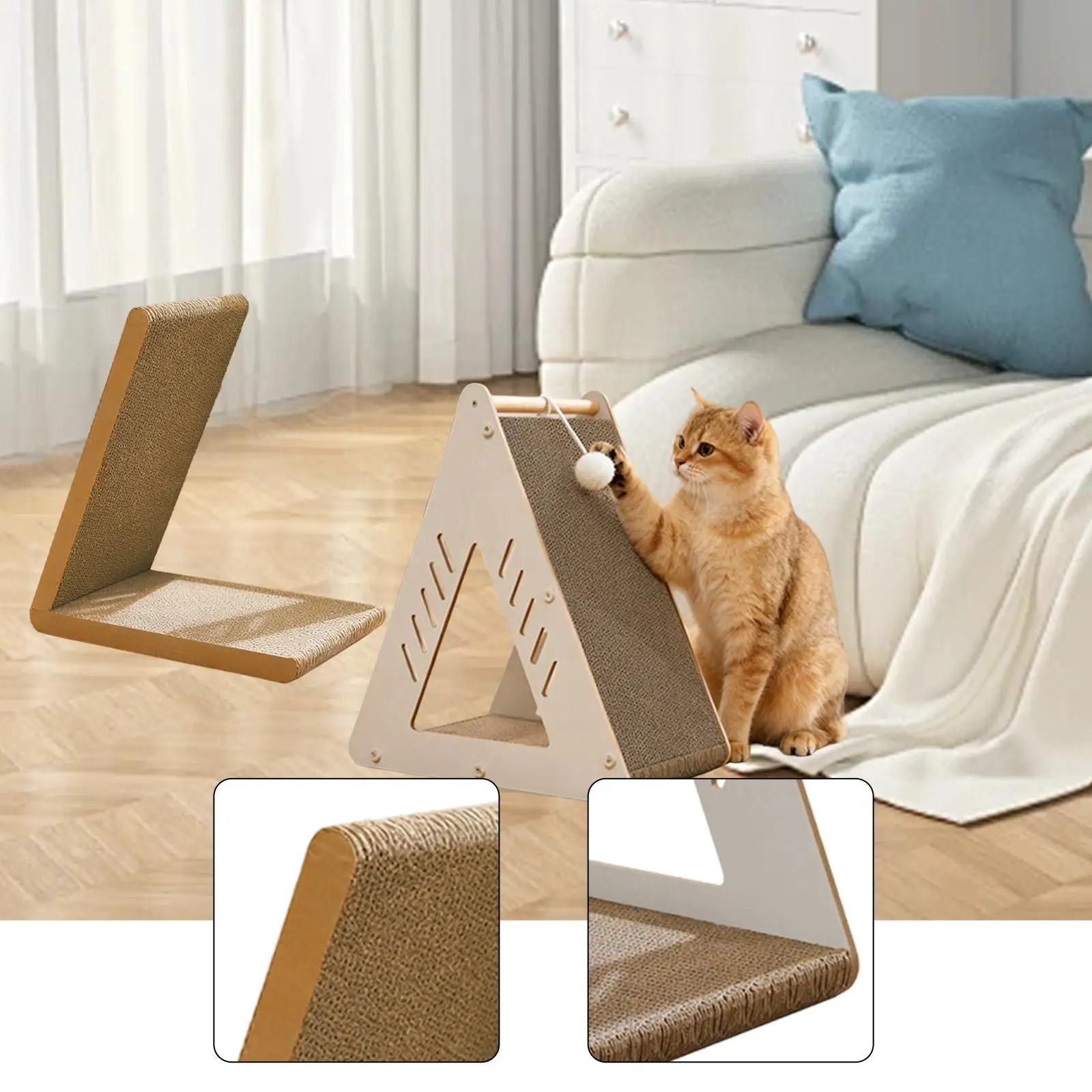 Cat Scratcher Bed Rest and Play Scratch Pad for Scratching Exercise Grinding Cat Scratcher Bed Rest and Play Scratch Pad for Scratching Exercise Grinding