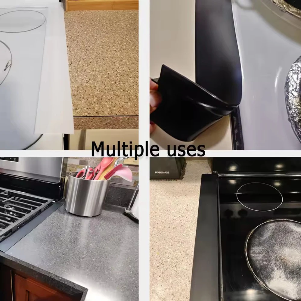 Tira de silicona para huecos, tira de sellado para estufa de Gas de cocina, tira antiaceite y antimanchas, tira de inserción de silicona, accesorios de cocina - imagen 3