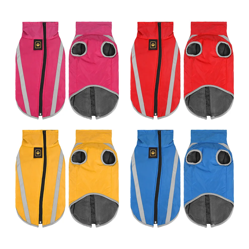 Ropa acolchada de algodón para perros, ropa cálida y resistente al frío en otoño e invierno, ropa para mascotas, ropa acolchada de algodón de esquí multicolor gruesa - imagen 5