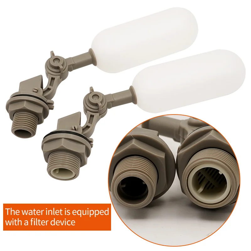 Válvula de bola flotante de agua de plástico de 1/2 "y 3/4", apagado automático, llenado de alimentación, tanque de peces, válvula humidificadora de agua para acuario, para tazón de agua - imagen 4