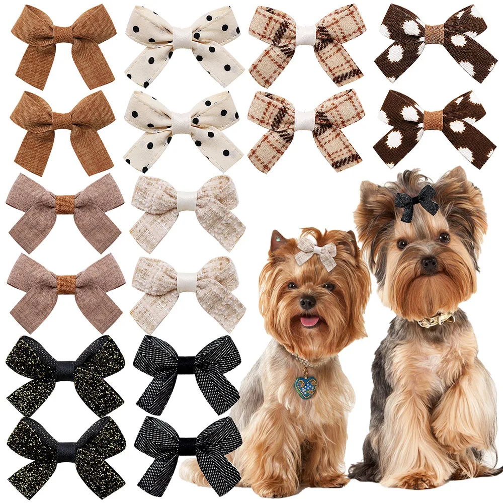 Pinzas para el pelo para perros pequeños, 50ps, suaves y cómodas, lazos para el pelo para perros, accesorios para el cuidado de perros, Clip de aleación, accesorios para perros pequeños