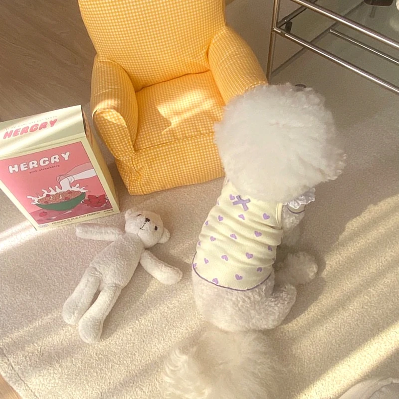 Camiseta sin mangas con tirantes finos para mascotas, oso de peluche, Yorkshire Malzis, ropa para perros pequeños, chaleco de refrigeración para perros