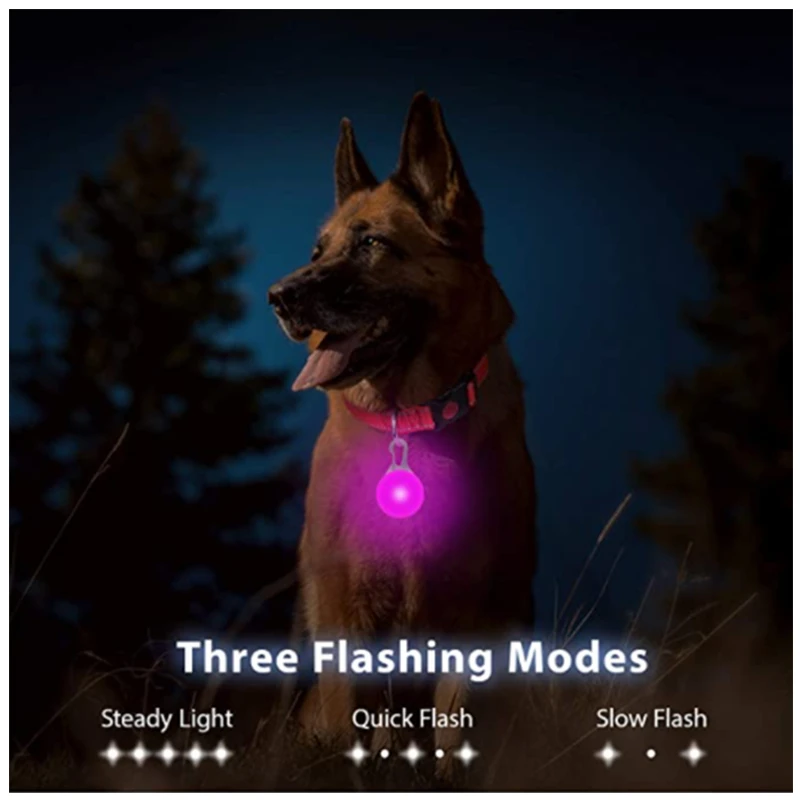 Collar LED para perros recargable USB con luz intermitente antiperdida - imagen 3