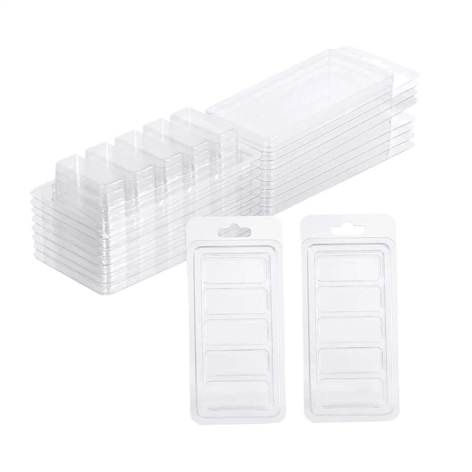 10Pcs Candles Melt Clamshells Models DIY Chocolates Supplies Candle Container Handmade Easy to Use Rectangle Candle Making