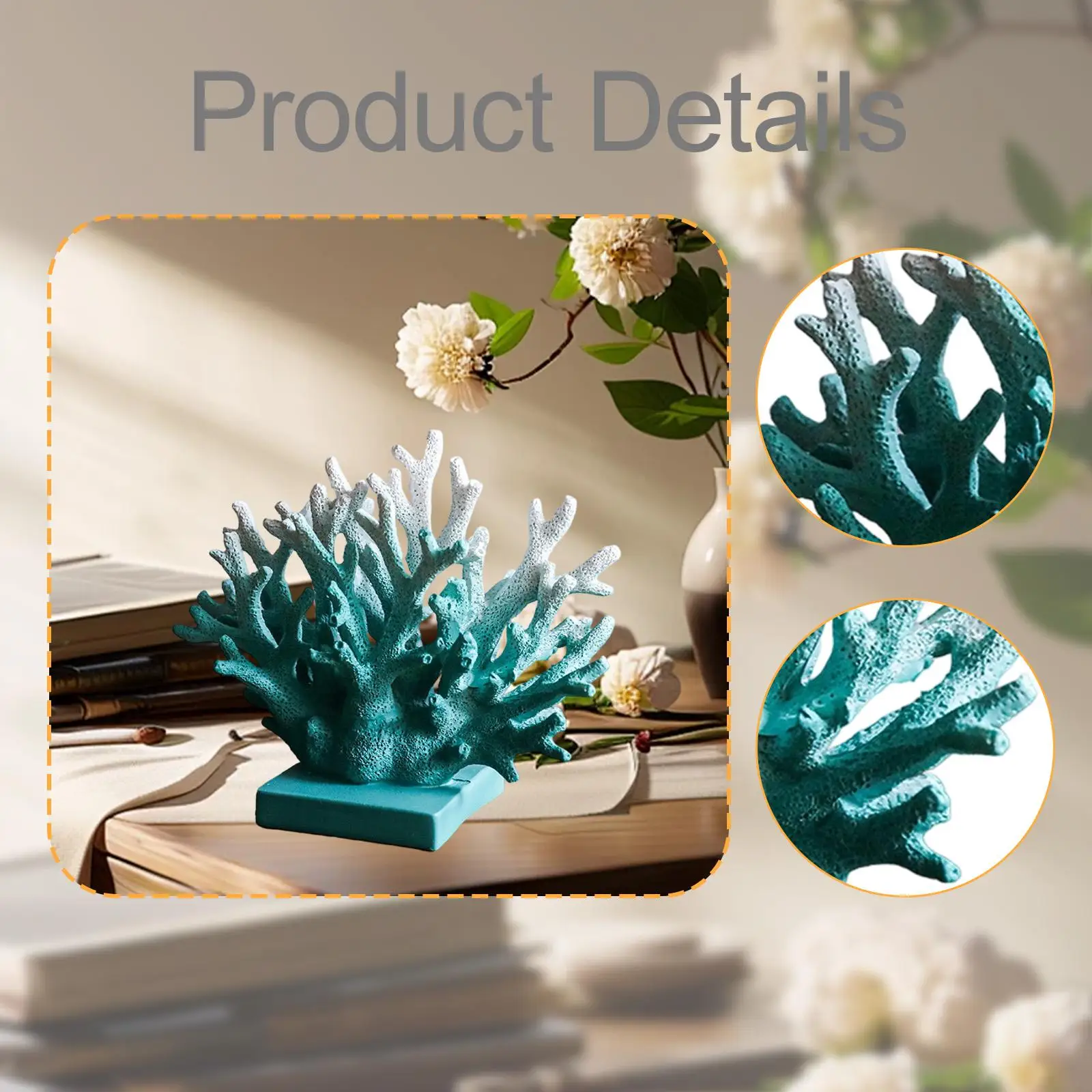 Arte coral resina náutico – Decoración para escritorio - imagen 5